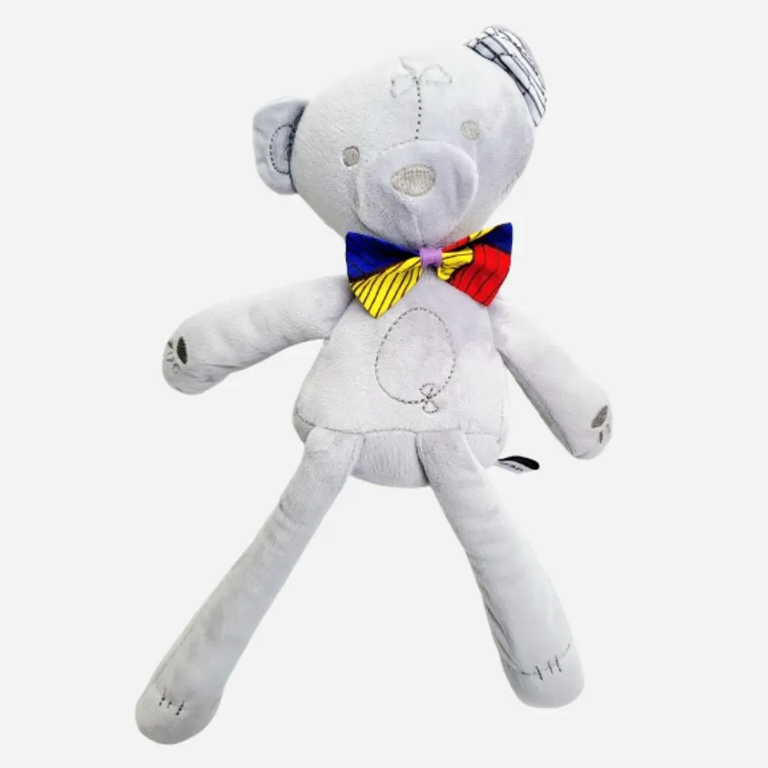 Doudou AMOIRA pour bébé – jouet d’éveil doux et sécuritaire, fait main avec du tissu africain : Wax - Les Trésors d’Elikya
